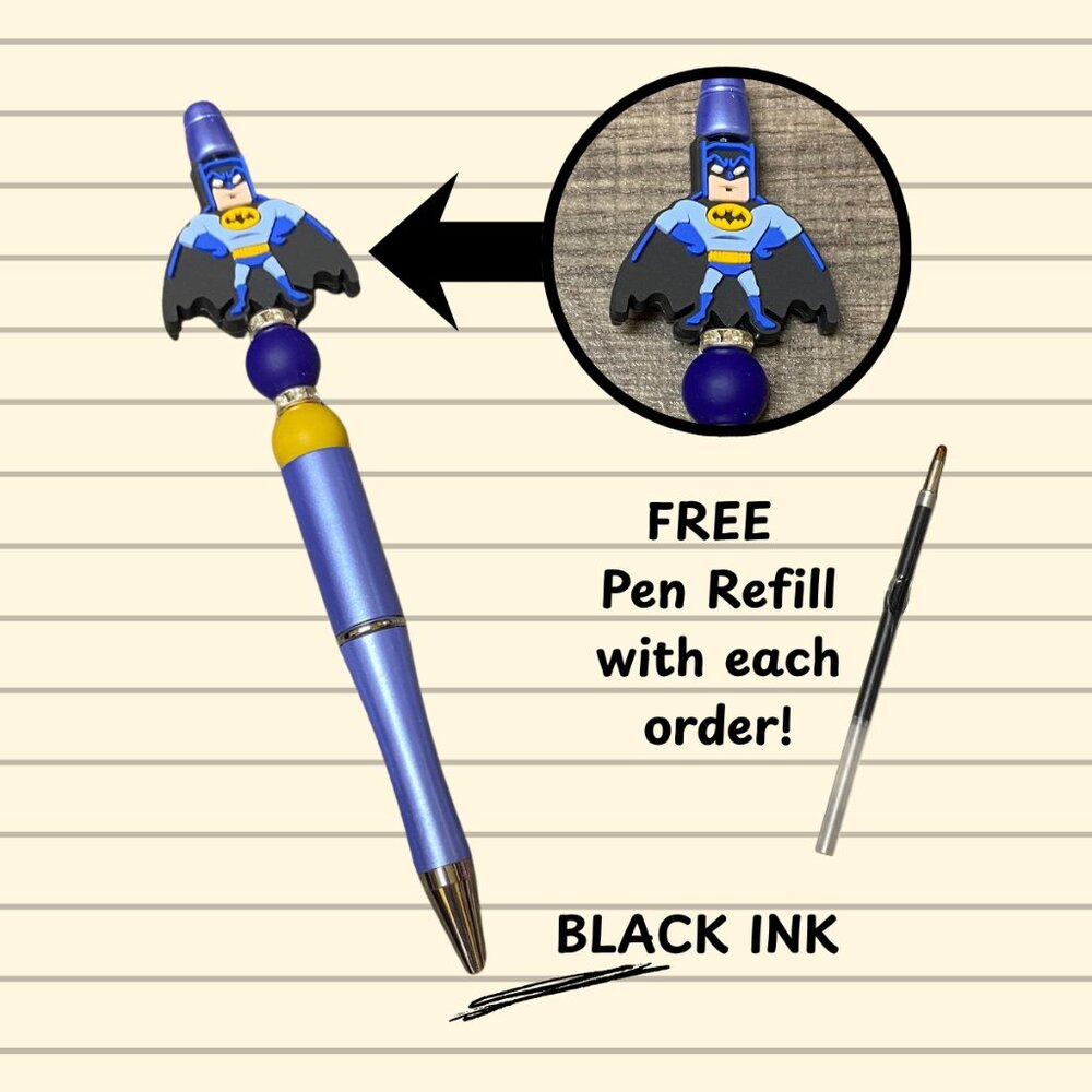 Handmade Custom Batman Pen - Picture 2 of 3